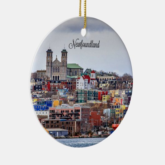 Newfoundland, foto van cityscape keramisch ornament (Rechts)