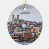 Newfoundland, foto van cityscape keramisch ornament (Links)