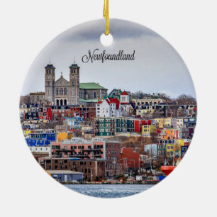 Newfoundland, foto van cityscape keramisch ornament