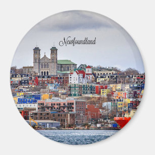 Newfoundland, foto van cityscape magneet