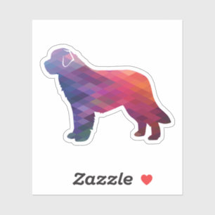 Newfoundland Geo Silhouette Paars Sticker