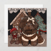Newfoundland Gingerbread Kusjes, Vakantie wensen Feestdagenkaart (Voorkant / Achterkant)