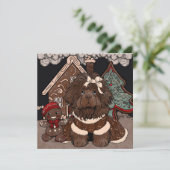 Newfoundland Gingerbread Kusjes, Vakantie wensen Feestdagenkaart (Staand voorkant)