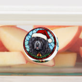 Newfoundland Glas in lood Kerst Labels (Aangebracht)