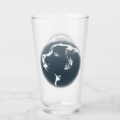 Newfoundland Glass Newfoundland Pup Glass Custom Glas (Achterkant)