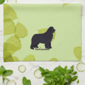 Newfoundland - Green Leaves Design Theedoek (Gevouwen)