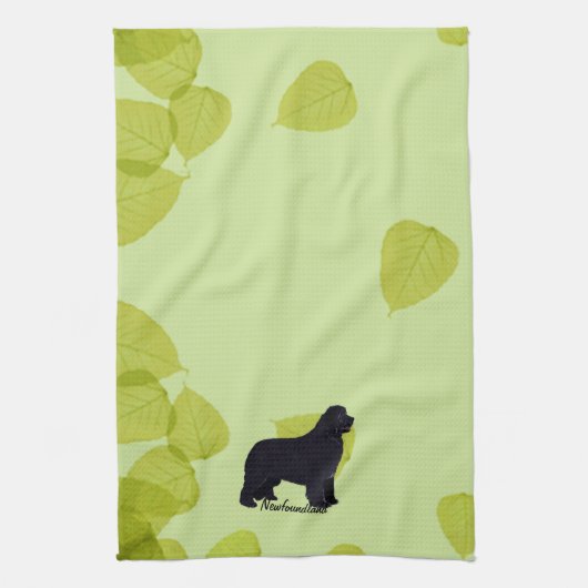 Newfoundland - Green Leaves Design Theedoek (Verticaal)
