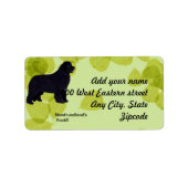 Newfoundland - Groene bladeren Design Etiket (Voorkant)