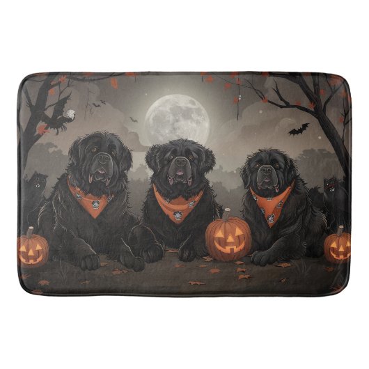 Newfoundland Halloween Griezelig Badmat (Voorkant)