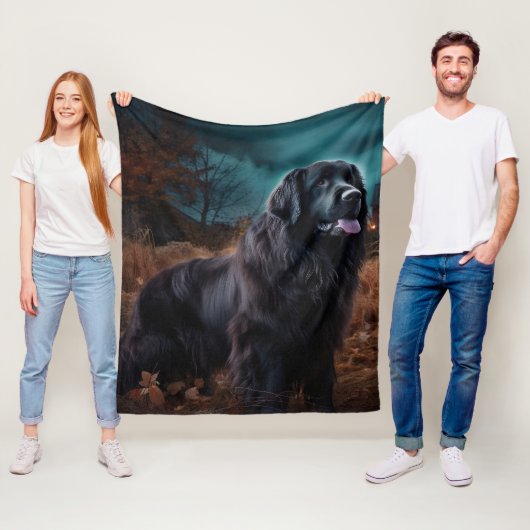 Newfoundland Halloween Scary Fleece Deken (In situ)