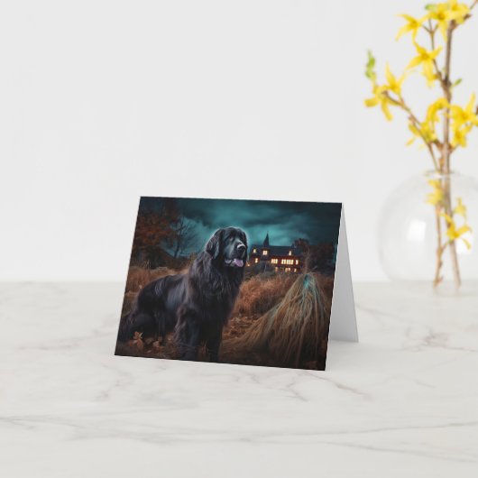 Newfoundland Halloween Scary Kaart (Gele Bloem)