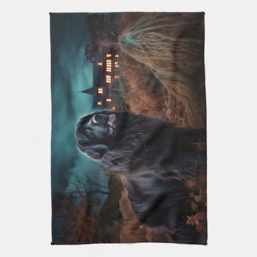 Newfoundland Halloween Scary Theedoek (Verticaal)