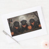Newfoundland Halloween Spoken Rechthoekige Sticker (Envelop)