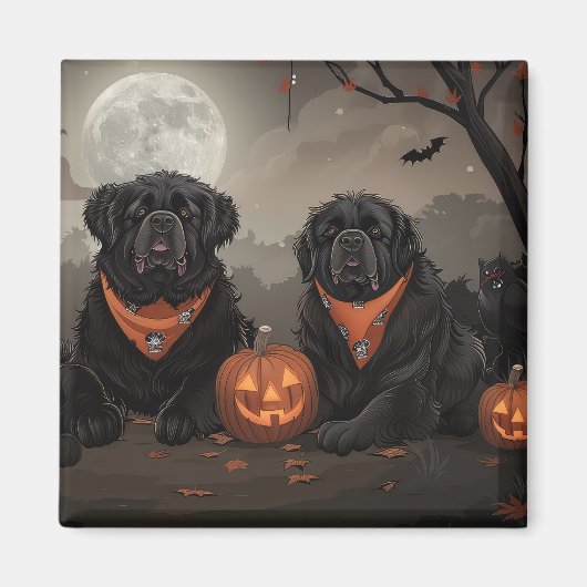 Newfoundland Halloween Spokerig Magneet (Voorkant)
