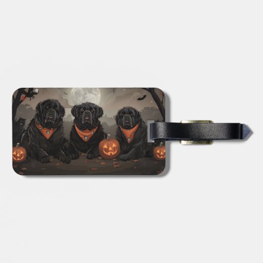 Newfoundland Halloween Spooky Bagagelabel (Achterkant horizontaal)