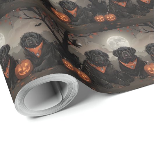 Newfoundland Halloween Spooky Cadeaupapier (Rol Hoek)