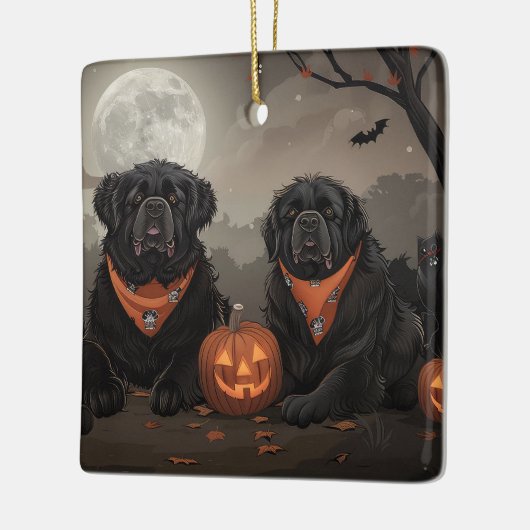 Newfoundland Halloween Spooky Keramisch Ornament (Links)