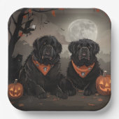 Newfoundland Halloween Spooky Papieren Bordje (Voorkant)