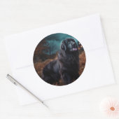 Newfoundland Halloween Verschrikkelijk Ronde Sticker (Envelop)