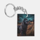 Newfoundland Halloween Verschrikkelijk Sleutelhanger (Voorkant Links)