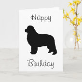 Newfoundland Happy Birthday Kaart (Gele Bloem)