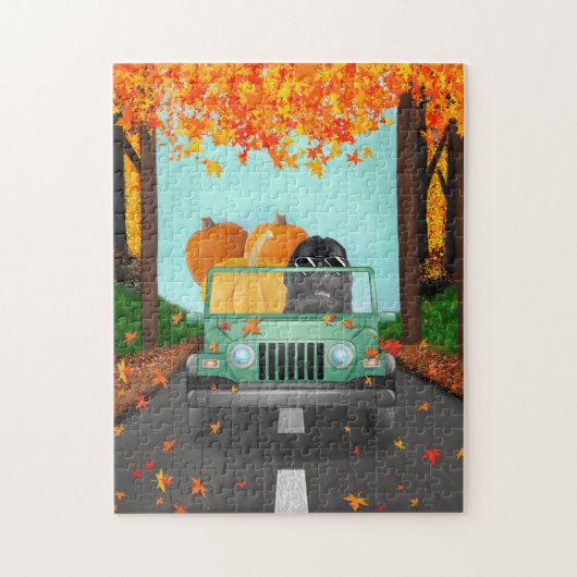 Newfoundland Herfst Pumpkin Legpuzzel (Verticaal)