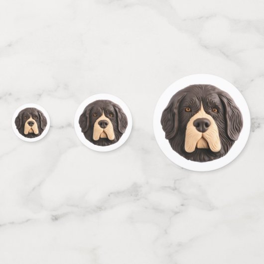 Newfoundland Hond 3D geïnspireerd Confetti (Achterkanten)