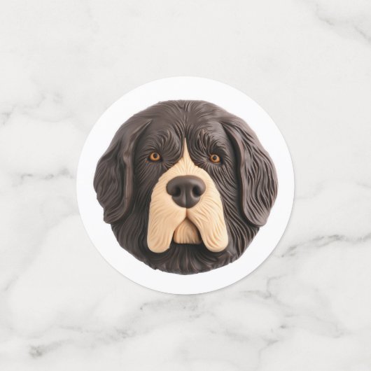 Newfoundland Hond 3D geïnspireerd Confetti (Kleine voorkant)