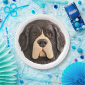 Newfoundland Hond 3D geïnspireerd Papieren Bordje (Feest)