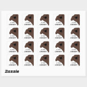 Newfoundland Hond Bruin Is Die Kaas Vierkante Sticker (Vel)