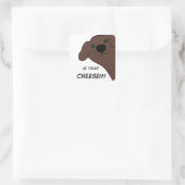 Newfoundland Hond Bruin Is Die Kaas Vierkante Sticker (Tas)