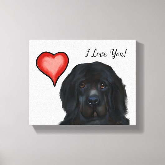 Newfoundland-hond Canvas Afdruk (Voorkant)