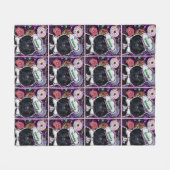 Newfoundland-hond fleece deken (Voorkant (Horizontaal))