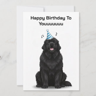 Newfoundland hond Gefeliciteerd Met Je Verjaardag  Kaart
