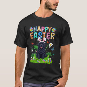Newfoundland-hond Gelukkig Pasen Eierzoeker Konijn T-shirt