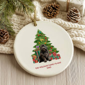 Newfoundland hond gepersonaliseerde kerst keramisch ornament