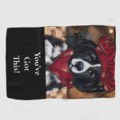 Newfoundland hond golfhanddoek (Horizontaal)