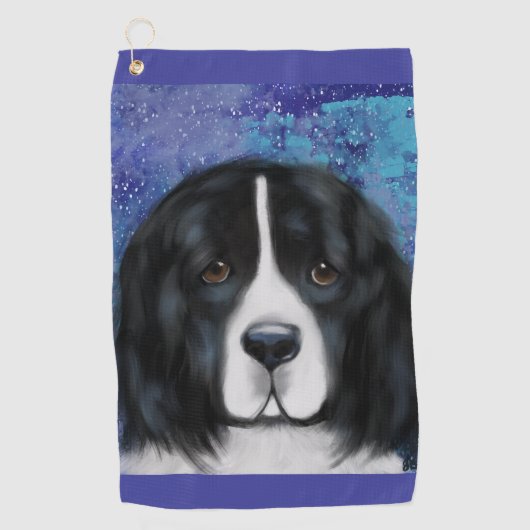 Newfoundland-hond Golfhanddoek (Voorkant)
