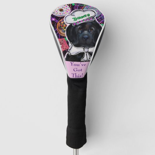 Newfoundland-hond         golfheadcover (Voorkant)