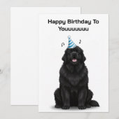 Newfoundland-hond Happy Verjaardag kaart voor jouu (Voorkant / Achterkant)