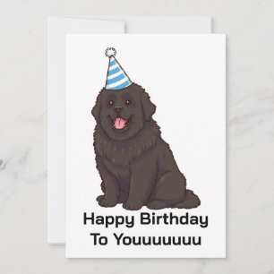 Newfoundland-hond Happy Verjaardag Voor Jouuuu Kaa Kaart