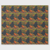 Newfoundland-hond Herfst Oogst Thanksgiving Cadeaupapier (Vlak)