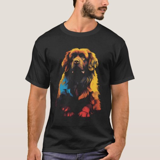 Newfoundland Hond Huisdier Hond T-shirt (Voorkant)
