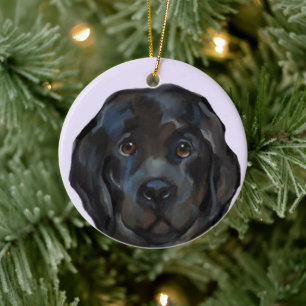 Newfoundland hond keramisch ornament