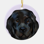 Newfoundland hond keramisch ornament (Voorkant)