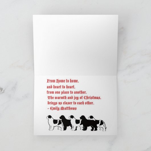 Newfoundland hond Kerst Kaart (Binnen)