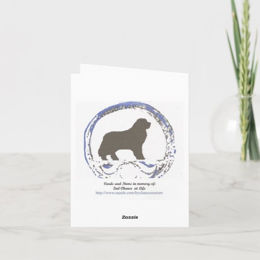 Newfoundland hond Kerst Kaart (Achterkant)