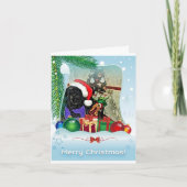 Newfoundland hond Kerst Kaart (Voorkant)