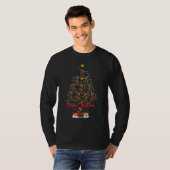 Newfoundland-hond Kerstboom Lichtjes Newfoundlande T-shirt (Voorkant volledig)