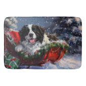 Newfoundland Hond Kerstfeest Badmat (Voorkant)